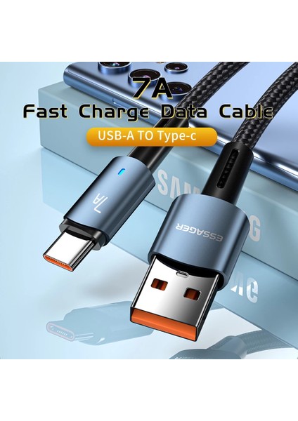 Essager 7A USB C Tipi Kablo Huawei P40 P30 Pro 100 W Hızlı Şarj Veri Kablosu Oneplus Samsung Realme Için Usb-C Şarj Aleti Kablosu (Yurt Dışından) fiyatları