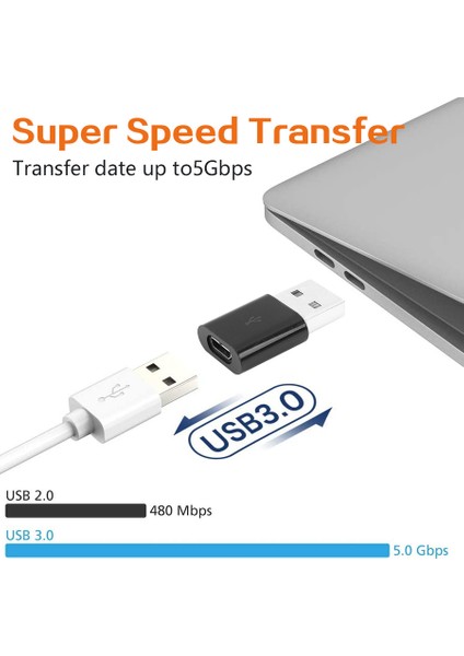 USB Tip C Adaptör USB 3.0 Tip A Erkek - USB 3.1 Tip C Dişi Dönüştürücü Evrensel USB C Şarj Veri Aktarım Adaptörü (Yurt Dışından)