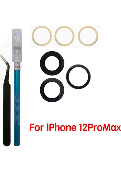 Betty Becky Arka Kamera Cam Apple iPhone 11 12 13 Mıni Pro Max Arka Kamera Lensi Yapışkanlı ve Kaldır Araçları Onarım Değiştirme (Yurt Dışından)