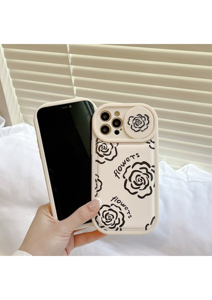 Ins Kore Retro Güller Sürgülü Kapı Kamera Koruyucu Yumuşak Telefon Kılıfı Için Iphone 13 12 11 Pro Max x Xr Xs Max Arka Kapak (Yurt Dışından) indirimleri