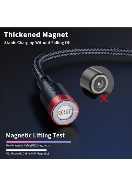 Uslıon 3A Hızlı Şarj USB Kablosu Mikro Tip C Mıknatıslı Cep Telefonu Manyetik Veri USB Şarj Aleti Xiaomi Samsung Için Iphone 11 Xr (Yurt Dışından)