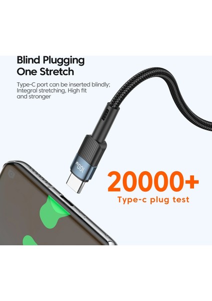 Essager 100 W USB Tip C USB C Kablosu Usb-C Pd Hızlı Şarj Şarj Kablosu Kablosu Macbook Samsung Xiaomi Tip-C Usbc Kablosu (Yurt Dışından)