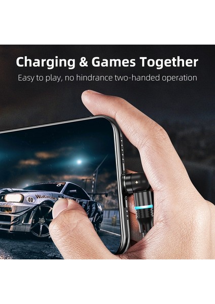 Szyupxın LED 540° Döndürme Manyetik USB Kablosu Hızlı Tip C Kablo Veri Şarj Mikro USB Kablosu iPhone 11 Pro Xs x Samsung Xiaomi (Yurt Dışından) fiyatları