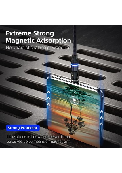 Szyupxın LED 540° Döndürme Manyetik USB Kablosu Hızlı Tip C Kablo Veri Şarj Mikro USB Kablosu iPhone 11 Pro Xs x Samsung Xiaomi (Yurt Dışından) indirimleri