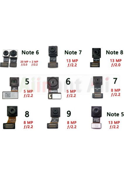 Orijinal Küçük Ön Kamera Modülü Şerit Flex Kablo Xiaomi Redmi Için Not 6 7 8 9 6A 7A 8A 9A Artı Lite K20 Pro (Yurt Dışından)