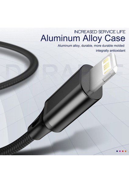 M Veri USB Şarj Aleti Kablosu iPhone x Xs Max 13 12 11 5 8 7 6 6 S Artı Se Apple iPad 3A Hızlı Şarj Telefon Kablosu Kısa Uzun Tel (Yurt Dışından)