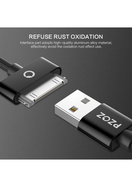 Pzoz USB Kablosu Hızlı Şarj Cihazı 30 Pin Şarj Adaptörü Kablosu Şarj Verileri iphone 4 S 4 S 3gs iPad 2 3 Ipod Nano 1 Itouch Adaptörü (Yurt Dışından) fiyatları