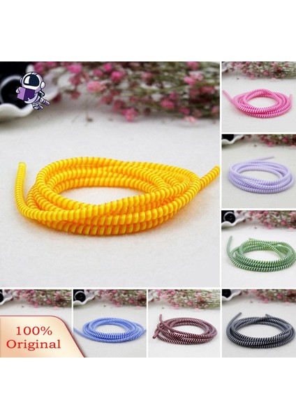 Grebest 1.4 M Spiral USB Şarj Kablosu Kulaklık Kablosu Koruyucu Koruyucu Kapak Tel Sarıcı (Yurt Dışından)