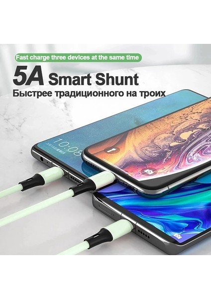 In 1 Veri USB Hızlı Şarj Cihazı Şarj Kablosu iPhone 13 12 Android Mikro Samsung Xiaomi Redmi Huawei Silikon Kablo Aksesuarı (Yurt Dışından) fırsatları