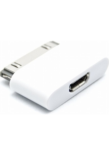 Dişi Mikro USB - Erkek 30-Pin Konektörü Apple iPhone 4 4s IPHONE4S Şarj Kablosu Adaptörü Ultra Küçük Beyaz Aksesuarlar (Yurt Dışından)