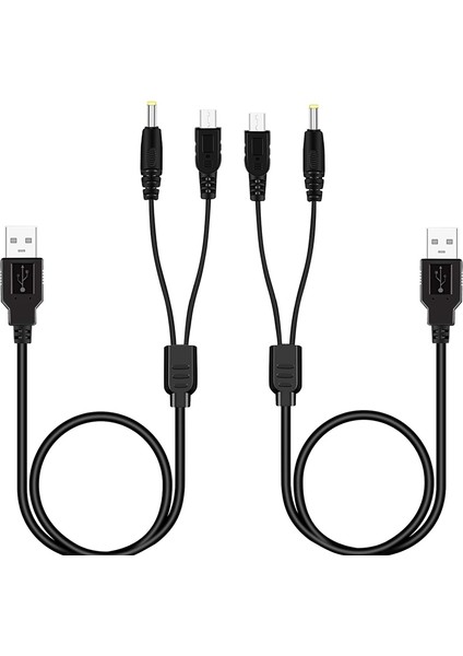 Sony Psp 1000 2000 3000 Için 2'li Taşınabilir USB Kablosu ve Veri Kablosu Paketi, Şarj Kablosu 2'si Bir Arada (Yurt Dışından)