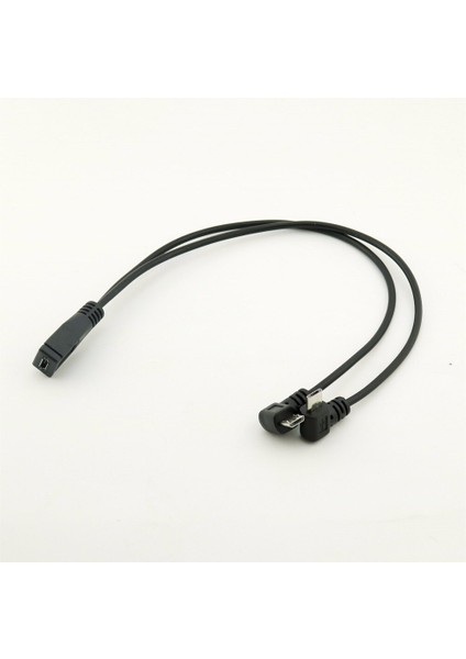Adet Mikro USB 2.0 5 Pin Dişi Çift 2x Erkek Splitter Y Açılı Veri Şarj Cihazı Şarj Kablosu Kablosu Telefon Cep Telefonu Için 30CM (Yurt Dışından) fiyatları