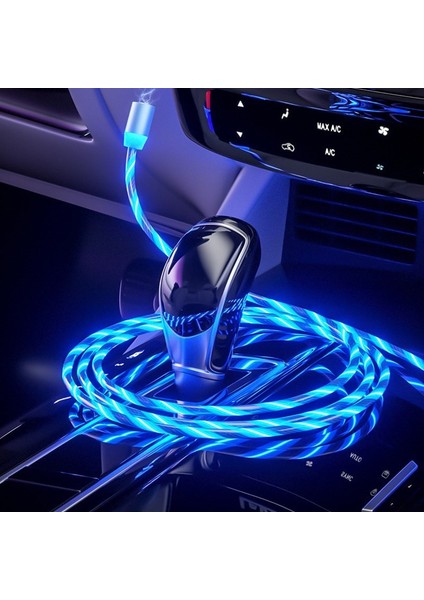 Manyetik Işıklı Aydınlatma Kablosu Mikro USB Tip C Kablo iPhone Samsung Xiaomi LED Akış Işığı Manyetik Şarj Cihazı Hızlı Şarj (Yurt Dışından) indirimleri