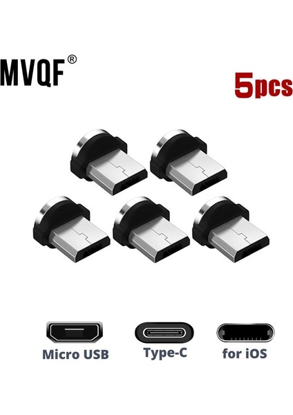 Mvqf 1/5 Adet Mikro USB Tip C Toz Fişleri Manyetik Ipuçları Iphone 13 Cep Telefonu Mıknatıs Şarj Konektörü Manyetik Kablo Adaptörü (Yurt Dışından)
