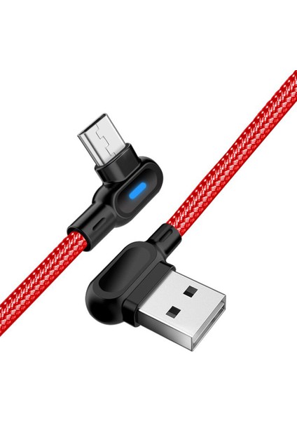 Olaf 1m 90 Derece Dirsek Mikro USB Tip C iPhone Android Için Hızlı Şarj Kablosu (Yurt Dışından)