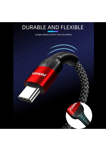 Fonken 2x 5A USB C Tipi Kablo Süper Şarj 40 W USB C Tel Şarj Cihazı C Tipi 0.3 M Samsung Huawei Xiaomi Hızlı Şarj Kabloları (Yurt Dışından)