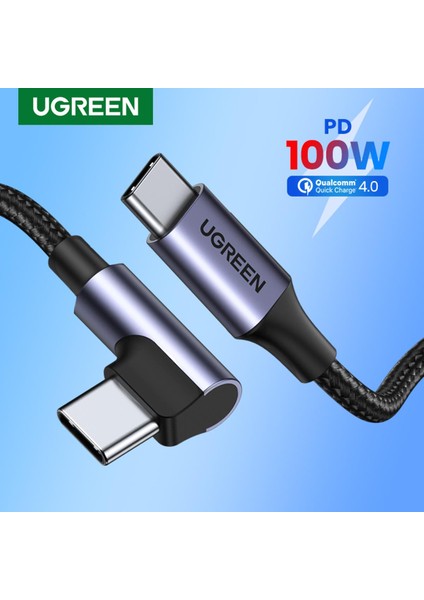 Ugreen USB Tip C - USB C Pd 100 W Kablo Samsung Galaxy S20 S10 S9 Not 20 Not 10 Macbook Pro Için Nintendo Anahtarı Hızlı Şarj Kablosu / Hava Desteği Hızlı Şarj 4.0 USB Kablosu (Yurt Dışından)