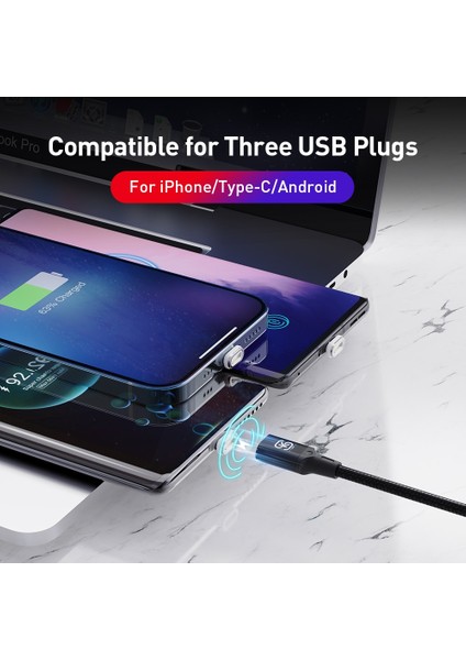 Sıkaı 11 Gen 5A Manyetik Kablo iPhone Xiaomi Oppo Hızlı Şarj USB Kablosu Manyetik Şarj Kablosu Kablosu Samsung Huawei Için (Yurt Dışından) fiyatları