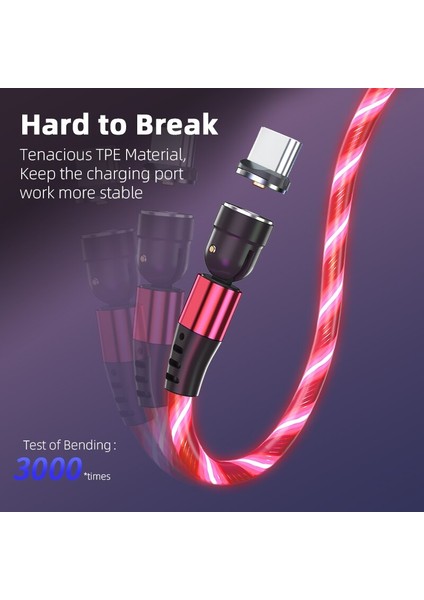 Aufu Glow LED Aydınlatma Manyetik Mikro USB Tip C Kablo Aydınlık Mıknatıs Kablosu USB Şarj Aleti Kablosu iPhone 12 11 Huawei Xiaomi (Yurt Dışından) fırsatları