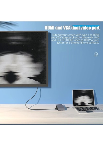 5'i 1 Arada Dizüstü Bilgisayar Bağlantı Istasyonu / Taşınabilir USB 3.0 Adaptörü / HDMI Bağlantı Noktalı Çok Bağlantı Noktalı Bilgisayar Hub'ı (Yurt Dışından) indirimleri