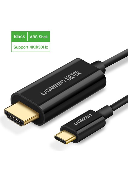 Ugreen USB C HDMI Kablosu Tip C - HDMI Thunderbolt 3 Dönüştürücü MacBook Huawei Mate 30 Pro Için Usb-C HDMI Adaptörü USB Tip-C HDMI (Yurt Dışından)