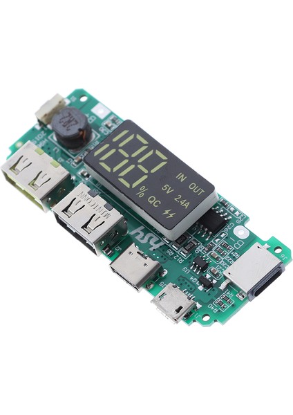 LED Çift USB Mikro Tip-C Mobil Güç Şarj Kartı USB Devre Koruma Jeti (Yurt Dışından)