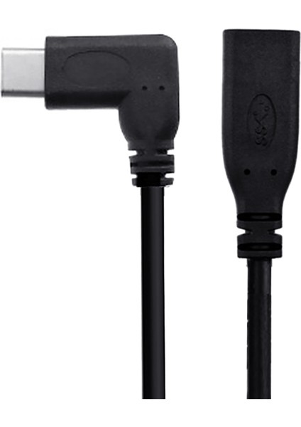 Doonjıey Dik Açı USB 3.1 Tip C Erkek - Usb-C Dişi Uzatma Veri Kablosu (Yurt Dışından)
