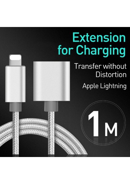 8pin Yıldırım Uzatma Şarj Kablosu Erkek - Dişi Adaptör Genişletici iPhone iPad Ios 9 Ila 16 Ses ve Video Verilerini Geçirme (Yurt Dışından) fırsatları