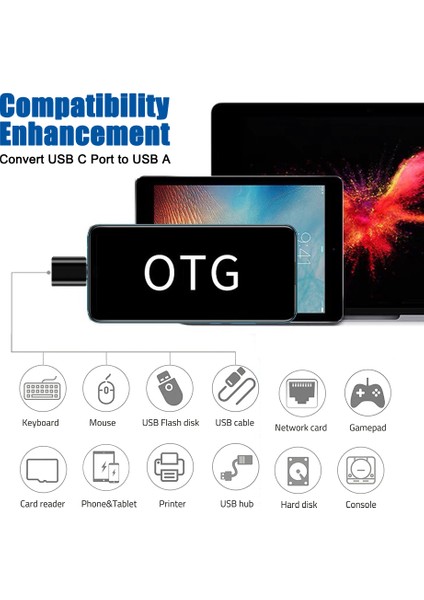 USB - C Tipi Otg Adaptörü - Usb-C Erkek - Tip-C Dişi Dönüştürücü - Macbook Için Nexus 5X6P Oneplus Adaptörleri Için Usbc Otg Konektörü (Yurt Dışından)