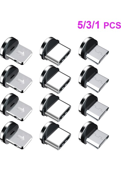 Manyetik Kablo Fişi 2 Pin Mikro USB Tip C Mıknatıs Konnektörü Manyetik Şarj Kablosu Cep Telefonu Fişleri Yedek Parçalar Ipuçları (Yurt Dışından)