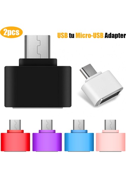 2pcs Mikro USB Erkek - USB 2.0 Adaptör Otg Dönüştürücü Android Tablet Telefon (Yurt Dışından)