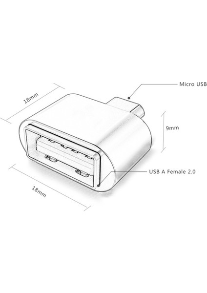 2pcs Mikro USB Erkek - USB 2.0 Adaptör Otg Dönüştürücü Android Tablet Telefon (Yurt Dışından)