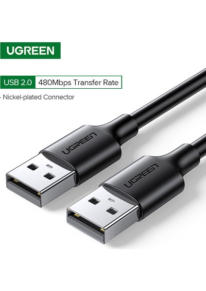 Ugreen USB - USB Kablosu Tip A Erkek - Erkek USB 2.0 Uzatma Kablosu Veri Aktarımı Için Sabit Disk Muhafazaları Yazıcılar Kameralar (Yurt Dışından)