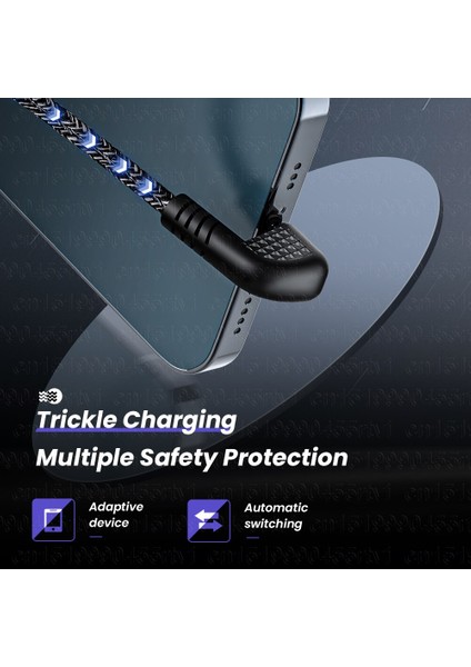 2A U Şeklinde Dirsek Veri Kablosu iPhone 13 12 11 Pro Max 8 7 6 6s Plus Cep Telefonu Şarj Kablosu 1m/2m/3m (Yurt Dışından) indirimleri