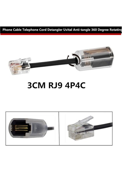 Telefon Kablosu Dolaşık Açıcı 360 Derece Uzatın Döndürme Dolaşma Önleyici Telefon Kablosu (Yurt Dışından) fırsatları