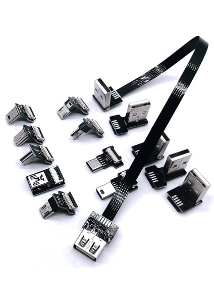 Ffc Mikro Mini USB Fpv Ince Ince Düz Yumuşak Esnek Fpc Şarj Kablosu Fpv Fırçasız El Gimbal Monitör Için (Yurt Dışından)