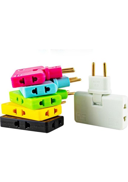 Ab Uzatma Fişi Elektrik Adaptörü 3 In 1 Adaptör 180 Derece Dönme Ayarlanabilir Cep Telefonu Şarj Dönüştürücü Soket (Yurt Dışından)