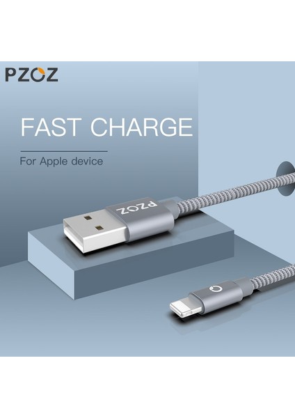 Pzoz iphone Kablosu 13 12 Pro Mini Xs Max Xr 8 7se ipad Mini Hava Hızlı Şarj Cep Telefonu Şarj Kablosu Veri Hızlı USB Kabloları (Yurt Dışından)