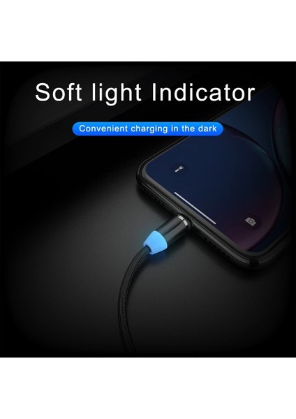 LED Manyetik USB Şarj Kablosu Tip C Kablo Mıknatıs Şarj Cihazı Veri Şarjı Mikro USB Kablosu Cep Telefonu Kablosu USB Kablosu (Yurt Dışından) modelleri