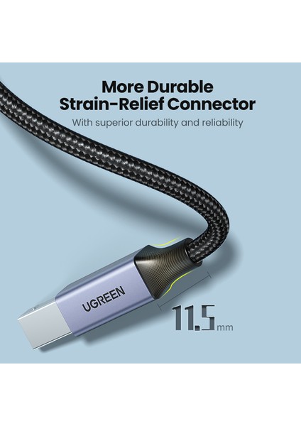 Ugreen USB C Yazıcı Kablosu, USB Tip C - USB 2.0 Tip B Yazıcı Tarayıcı Kablosu Kablosu Brother, Hp, Canon, Lexmark, Epson, Dell, Xerox, Samsung Vb. ve Piyano, Dac Için Yüksek Hız (Yurt Dışından) modelleri