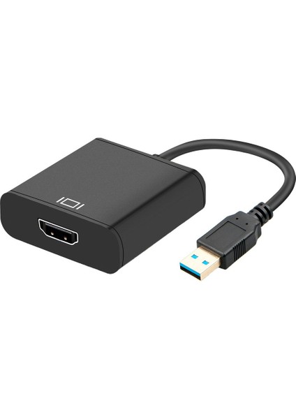 Yüksek Çözünürlüklü Taşınabilir Boyutlu USB 3.0 - HDMI Ses Video Adaptörü Dönüştürücü - Siyah (Yurt Dışından) fiyatları