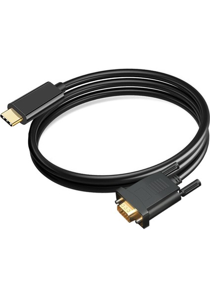 Tip C - VGA Dönüştürücü Kablosu USB C - VGA Adaptör Kablosu Usb3.1 Tip C Kablosu MacBook 12 Inç Dizüstü Bilgisayar 1.8 M (Yurt Dışından)