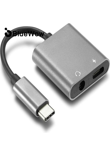 Bluewow Usb-C - 3,5 mm Kulaklık Jakı Adaptörü 2'si 1 Arada Usb-C - Aux Adaptörü, Şarjlı, Android Için Type-C Şarj Dönüştürücüyle Uyumlu (Yurt Dışından) modelleri