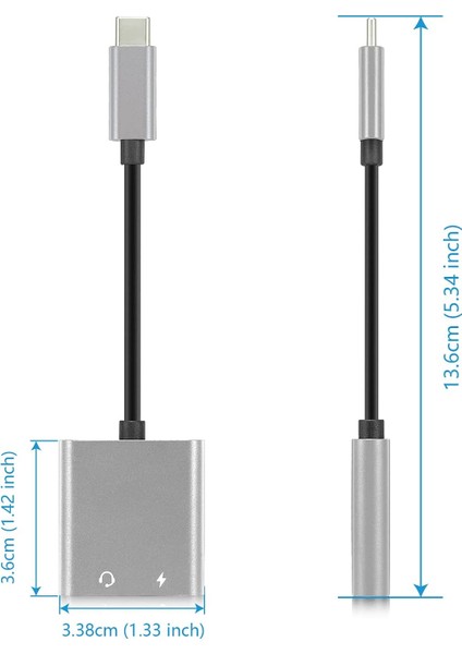 Bluewow Usb-C - 3,5 mm Kulaklık Jakı Adaptörü 2'si 1 Arada Usb-C - Aux Adaptörü, Şarjlı, Android Için Type-C Şarj Dönüştürücüyle Uyumlu (Yurt Dışından) fırsatları
