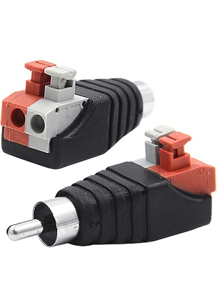 Çift Evrensel Hoparlör Tel Kablo Ses Erkek Rca Jack Konnektör Adaptörü (Yurt Dışından) fiyatları