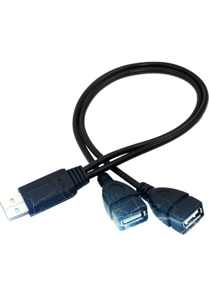 USB 2.0 A 1 Erkek - 2 Çift USB Dişi Veri Merkezi Güç Adaptörü Y Ayırıcı Kablo (Yurt Dışından) indirimleri