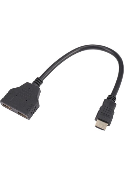 1080P HDMI Bağlantı Noktası Erkek - 2 Kadın 1 In 2 Out Splitter Kablo Adaptörü Dönüştürücü (Yurt Dışından)