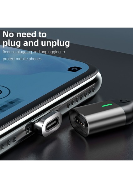 Aufu Manyetik Şarj Kablosu Hızlı Şarj USB C Tipi Kablo Samsung Xiaomi iPhone Için Mıknatıs Mikro USB Veri Hızlı Şarj Kablosu (Yurt Dışından)