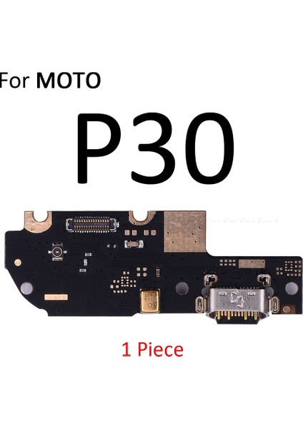 USB Şarj Portu Dock Fiş Konnektörü Şarj Panosu Motorola Moto P30 Için Mikrofon Flex Kablo ile Not Bir Güç G6 Oyun G5 E5 Artı (Yurt Dışından)