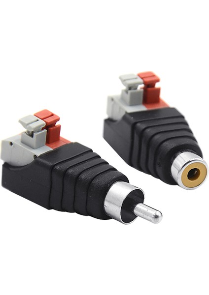 Çift Evrensel Hoparlör Tel Kablo Ses Erkek Rca Jack Konnektör Adaptörü (Yurt Dışından) indirimleri